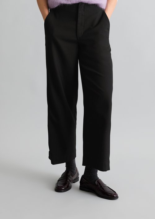 Relaxed-fit pants — Black