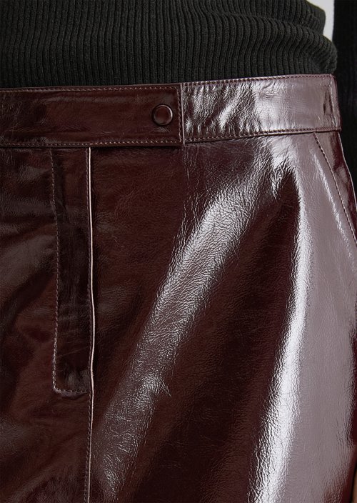 Glossy Leather Skirt, Regular Fit — Rhubarb Jam