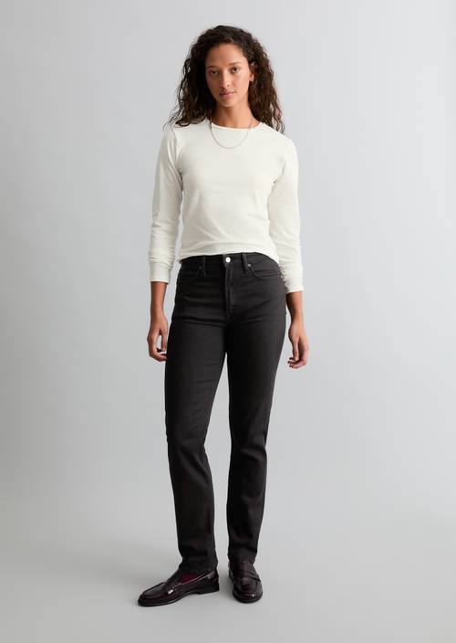 Jeans Model Olina straight Black in Frontalansicht