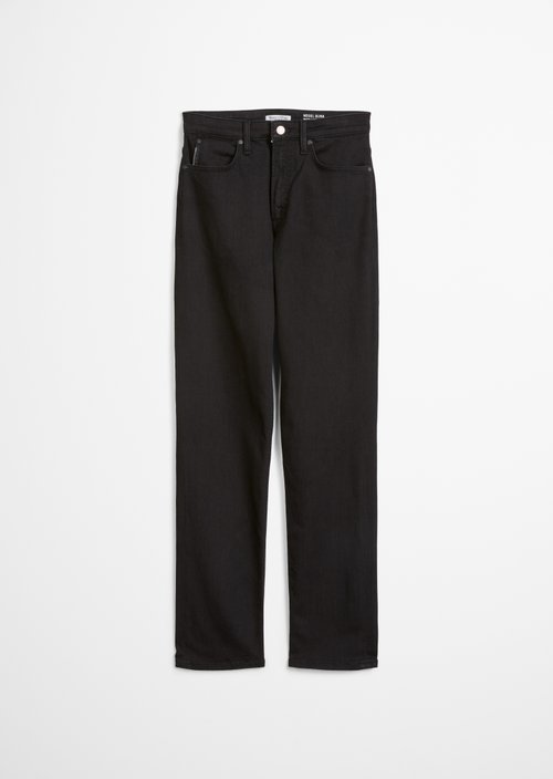 Olina Straight-Leg Jeans — Black