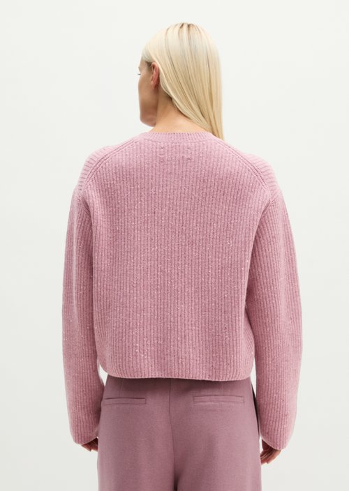 Regular-Fit Tweed Cardigan — Medium Purple