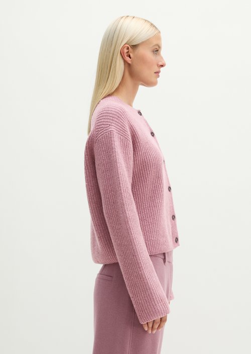 Regular-Fit Tweed Cardigan — Medium Purple