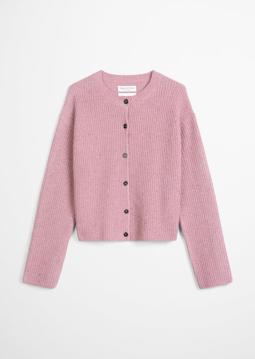 Regular-Fit Tweed Cardigan — Medium Purple