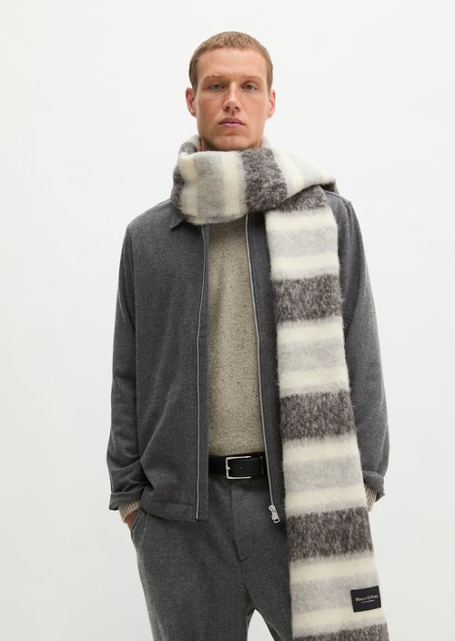 Regular-Fit Zip-Up Shirt — Dark Grey Melange