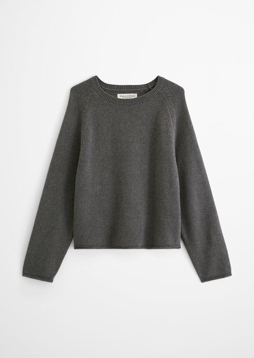 Regular Crew Neck Sweater — Middle Grey Melange