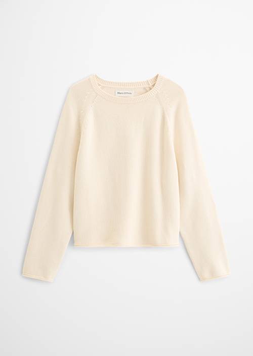 Pull à col rond, coupe classique Chalky Sand en vue isolée sans mannequin