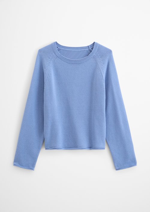 Regular Crew Neck Sweater — Clear Blue