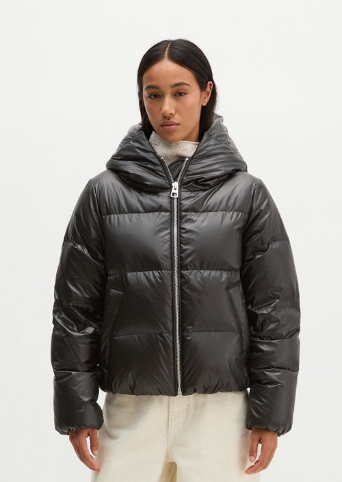 Regular-fit down jacket — Broken Graphite