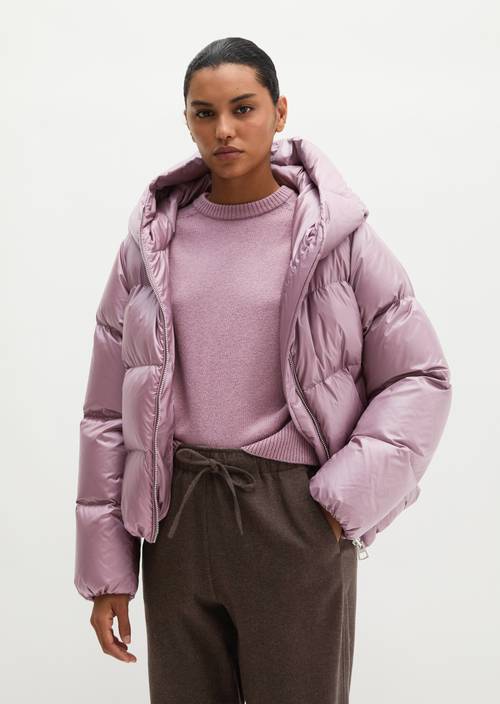 Regular-fit down jacket Gentle Mauve in front view