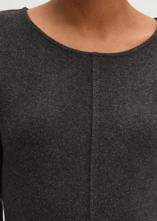 Flared jersey dress — Dark Graphite Melange