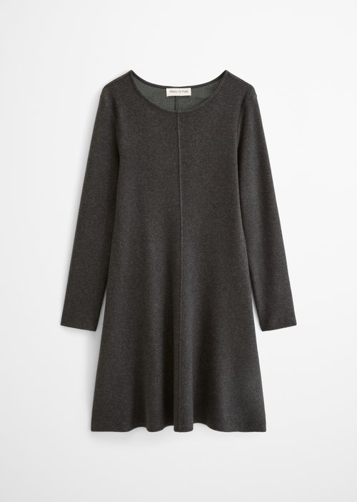 Flared jersey dress — Dark Graphite Melange