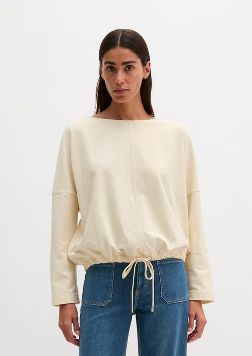 Sweatshirt with drawstring — Chalky Sand