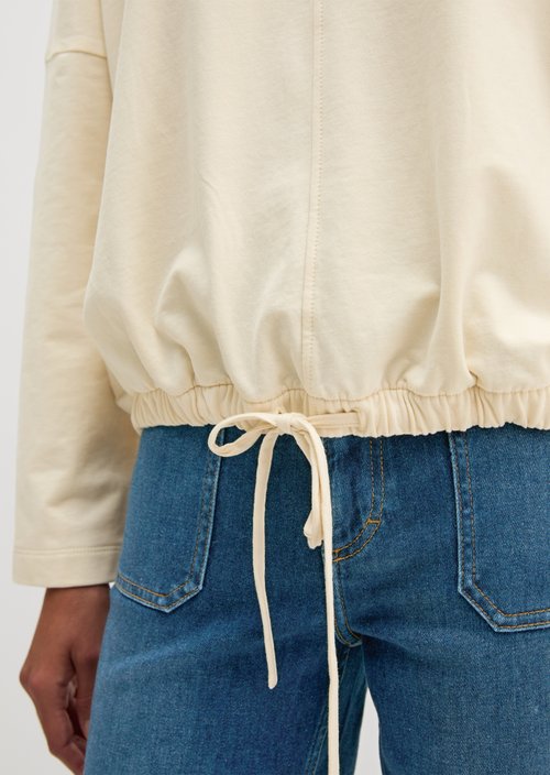 Sweatshirt with drawstring — Chalky Sand