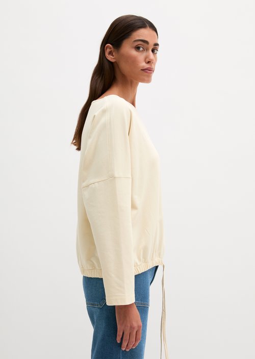 Sweatshirt with drawstring — Chalky Sand