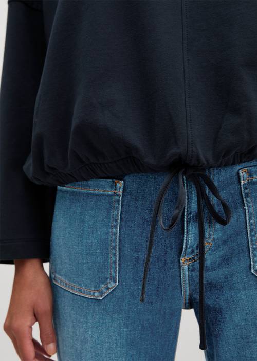 Sweatshirt with drawstring Manic Midnight in detail view