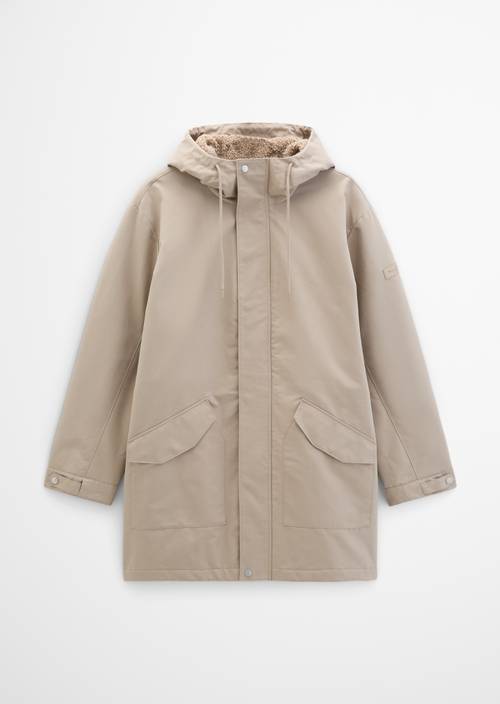 Kapuzen-Canvasjacke regular Charleston Gray in freigestellter Ansicht ohne Model