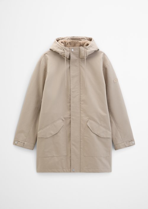 Regular-Fit Hooded Canvas Jacket — Charleston Gray