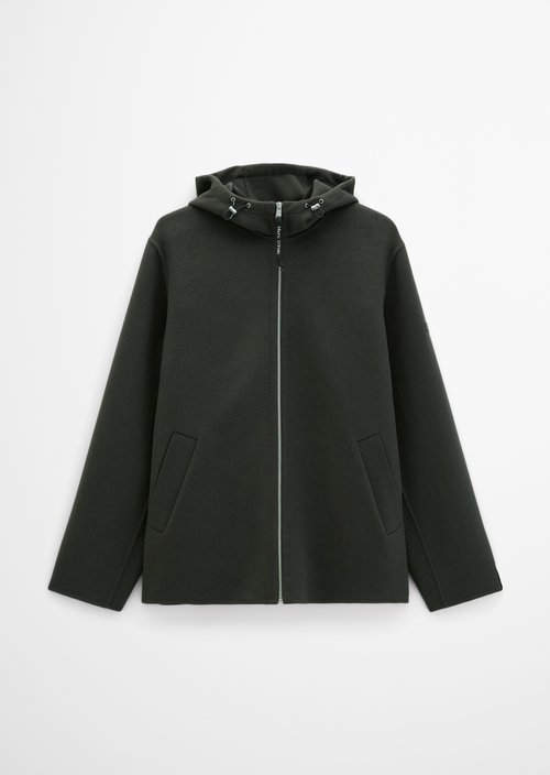 Regular-Fit Hooded Wool Jacket — Wooden Earth