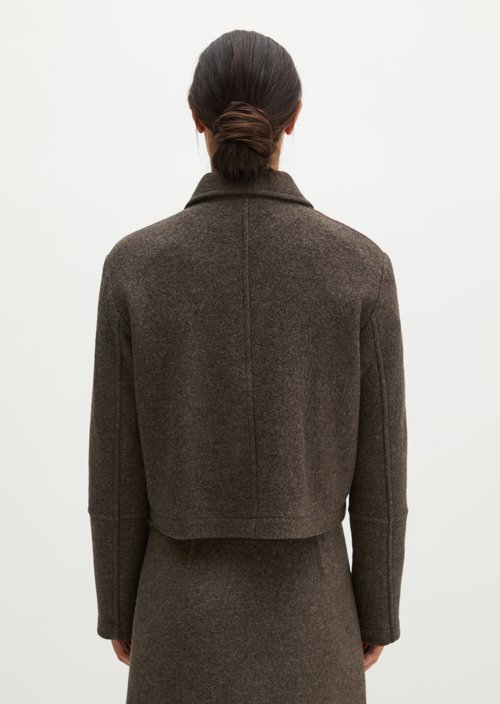 Regular-Fit Overshirt — Stone Brown Melange