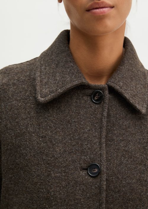 Regular-Fit Overshirt — Stone Brown Melange