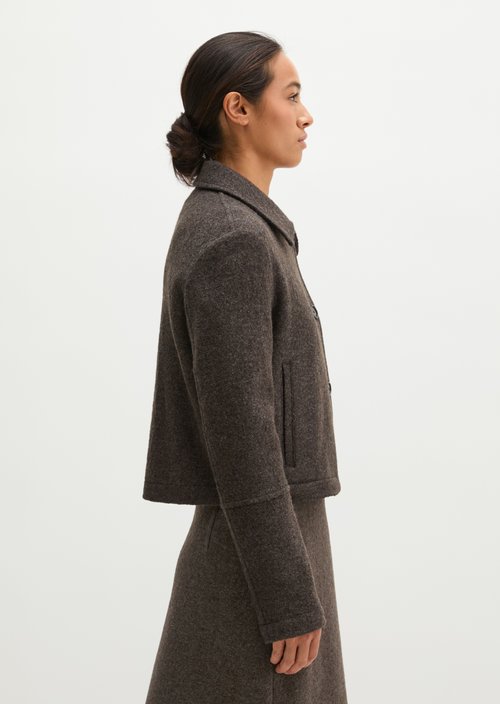Regular-Fit Overshirt — Stone Brown Melange