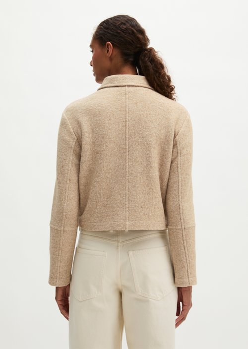 Regular-Fit Overshirt — Light Stone Melange