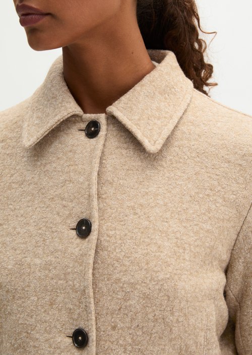 Regular-Fit Overshirt — Light Stone Melange