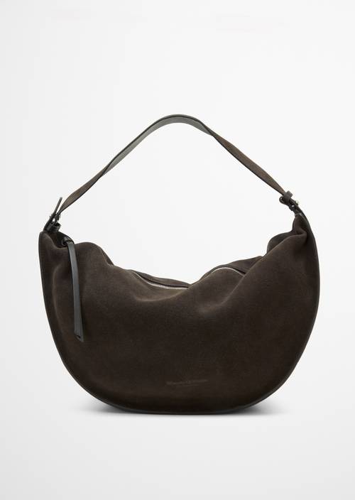 Aamu Large Shoulder Bag Burnt Coffee in front view