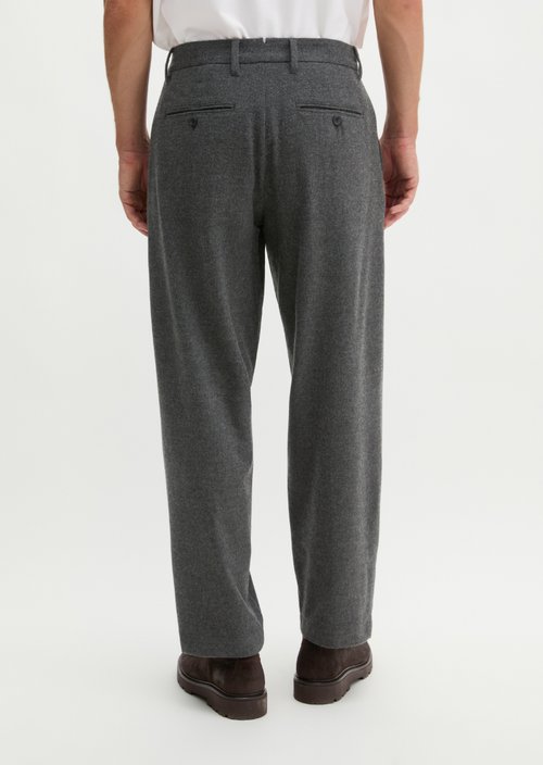 Bent Relaxed Pants — Dark Grey Melange