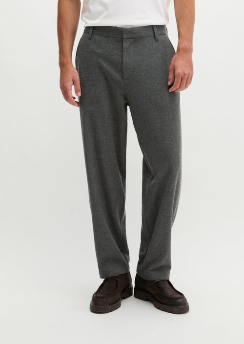 Bent Relaxed Pants — Dark Grey Melange