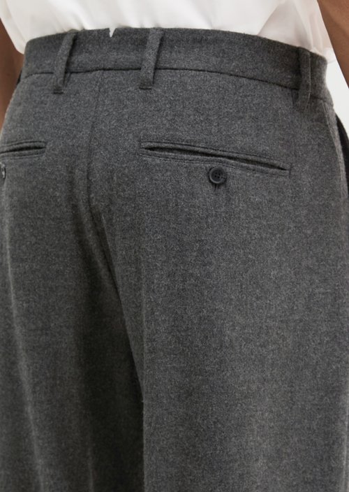 Bent Relaxed Pants — Dark Grey Melange