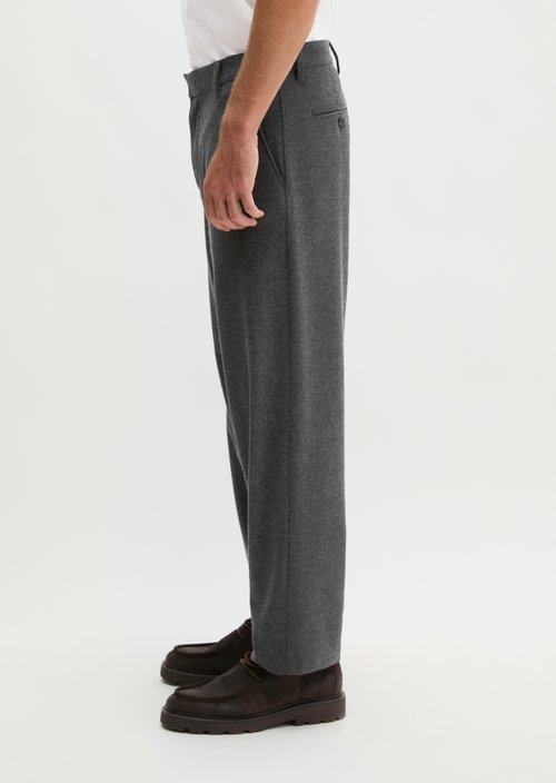 Bent Relaxed Pants — Dark Grey Melange