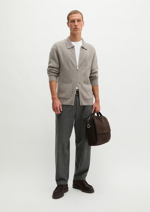 Bent Relaxed Pants — Dark Grey Melange
