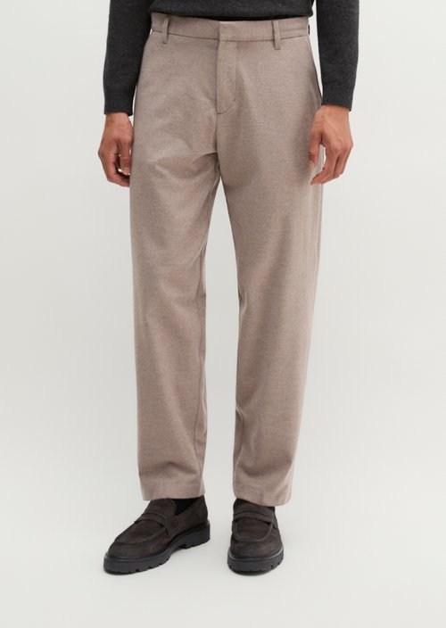 Bent Relaxed Pants — Medium Brown Melange