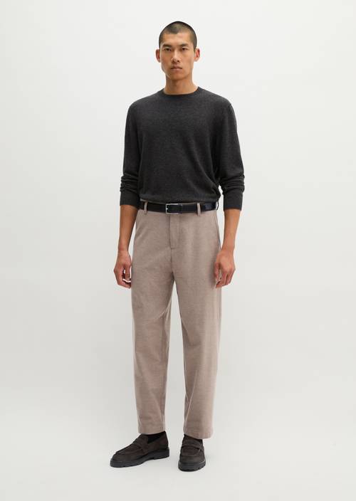 Bent Relaxed Pants Medium Brown Melange in front view