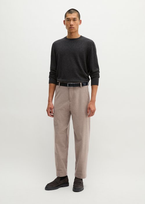 Bent Relaxed Pants — Medium Brown Melange