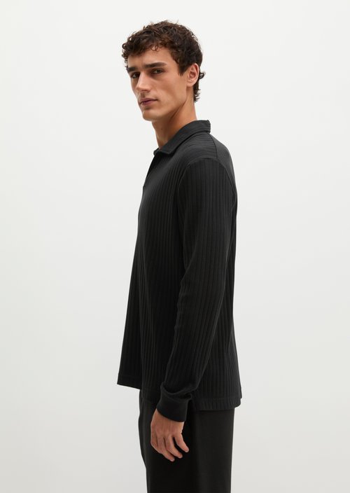 Regular-fit polo shirt — Black