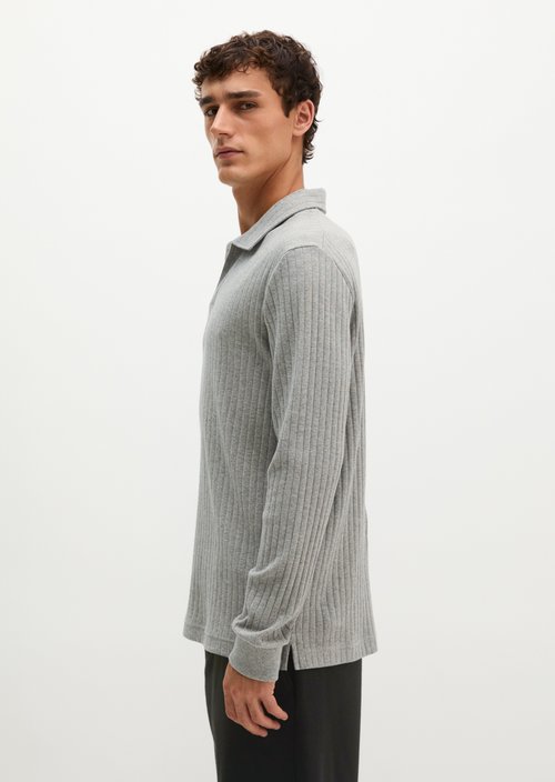 Regular-fit polo shirt — Medium Brown Melange