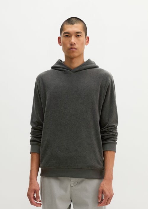Terry Cloth Hoodie, Regular Fit — Broken Graphite