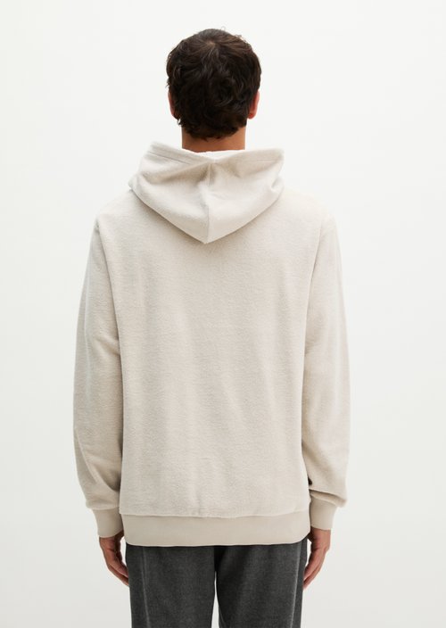 Terry Cloth Hoodie, Regular Fit — Linen Beige