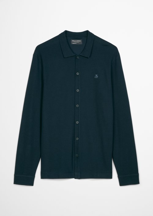 Regular-Fit Cardigan — Dark Navy