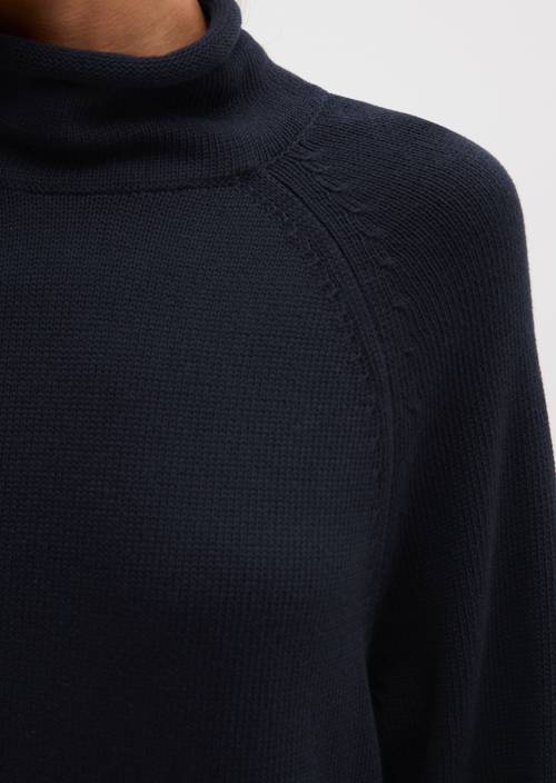 Turtleneck Knit Dress Manic Midnight in detail view
