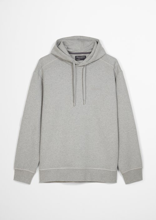 Relaxed-Fit Hooded Sweatshirt — Cloudy Grey Melange