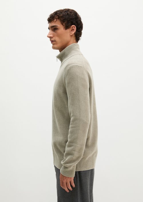 Regular-Fit Chenille Cardigan — Driftwood Haze