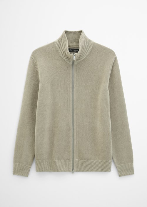 Regular-Fit Chenille Cardigan — Driftwood Haze