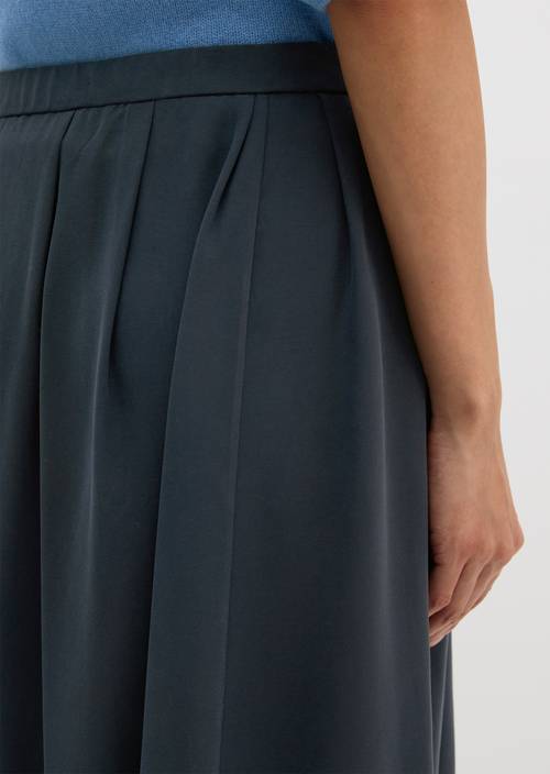 Flared pleated skirt, regular fit Manic Midnight in detail view