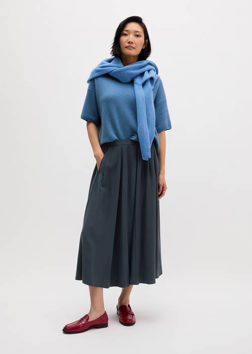 Flared pleated skirt, regular fit Manic Midnight in front view