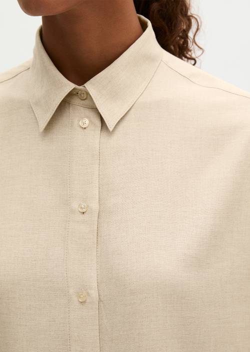 Bluse regular Light Stone Melange in Detailansicht