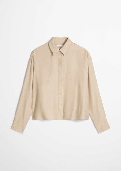 Regular-Fit Blouse — Light Stone Melange