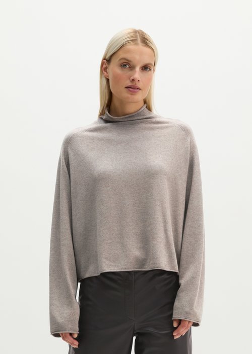 Regular-fit sweater — Stone Taupe Melange